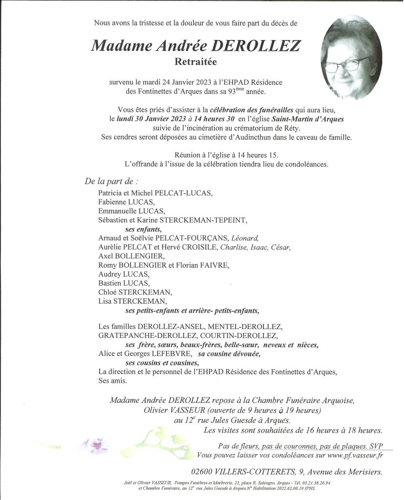 Mme Andrée DEROLLEZ